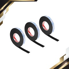 3 Pcs 3/4″W x 1/8″T x 16.4Ft EVA Single Sided Foam Tape Black