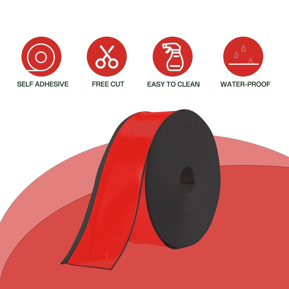 Flexible Baseboard Molding Trim, Peel and Stick PVC Wall Base Moulding Trim