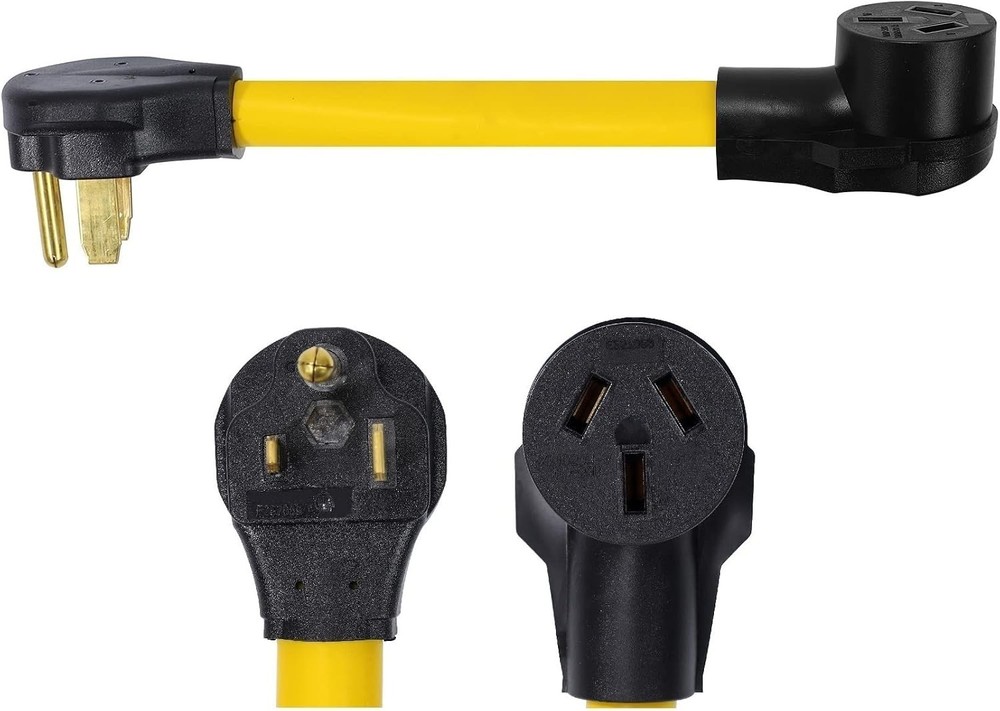 ONETAK NEMA 6-50P to 10-50R 240V 50 Amp 3 Prong Male Plug to 50 Amp 3 Prong Fema