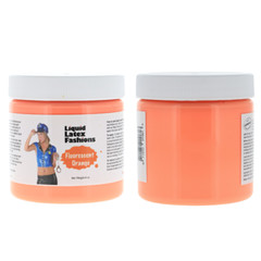 Fluorescent Orange Liquid Latex Body Paint – 4 oz – Blacklight and Bright
