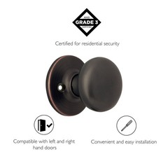 Cambridge Bronze Dummy Brass Door Knob