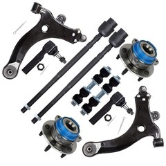 10Pcs Suspension Kit Control Arm Tie Rod Sway Bar Link Hub Buick Chevy Pontiac