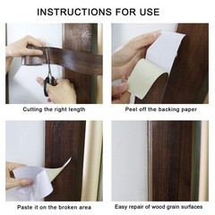 Walnut Wood Grain Repair Tape 4inch X 33ft,Self Adhesive Repair Patch for Fur…