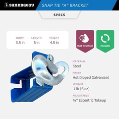 Sandbaggy Jahn A Bracket – Hot Dipped Galvanized – Snap Tie Clamp