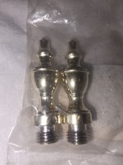 Baldwin Urn Tip Finial Polished Brass Set Of 2 1091-003 For Square Corner Hinge