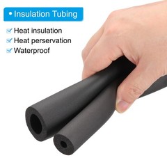4Pcs 1-1/4″(32mm) ID x 6Ft Pipe Insulation Foam Tube Black