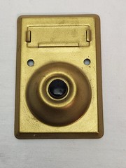 Vintage Antique Brass Doorbell Chime Push Button Plate Commercial Industrial