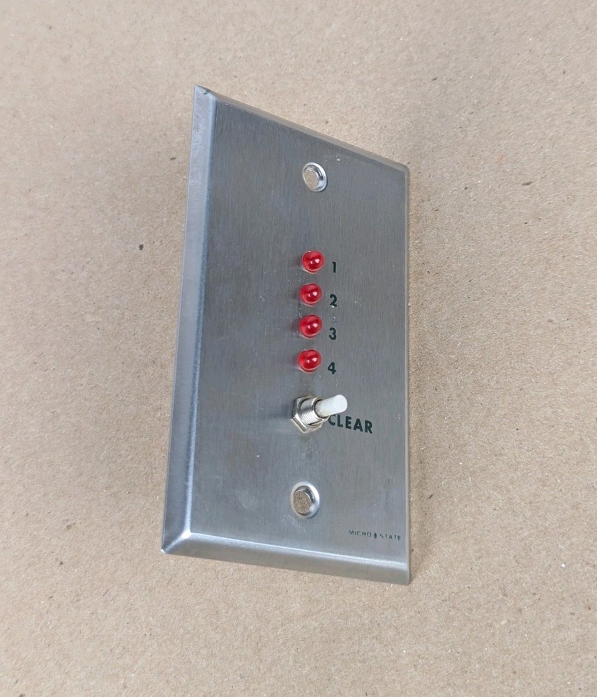 Vintage Micro State 4 LED Alarm Control Display Control Panel Model R4 Unit 2