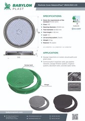 Manhole cover manhole cover DN600/800 A15 BabylonPlast™ green