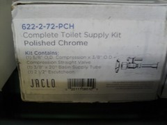 Jaclo 622-2-72-PCH 5/8″OD x 3/8″ Od Straight Valve Toilet supply 20″ Chrome