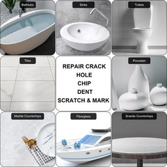 Tile, Granite and Marble Repair Kit(Color Match), 3.7 OZ Tub and Fiberglass Show