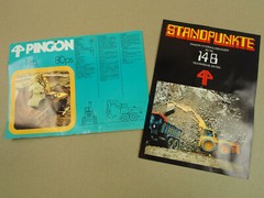 2 Brochures Pingon 14B Hydraulic Excavator with 80 HP Probably 1970s