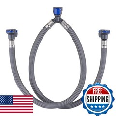 WOWOW 2660024-2 Faucet Supply Line 16in Hot & Cold Water 3 Hole Widespread