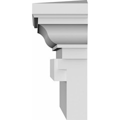 Ekena Millwork Endurathane Traditional Crosshead W/Dentil Trim 24 Bottom Width