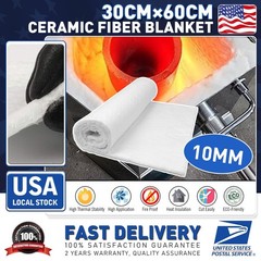 High Quality 30cm×60cm 10mm Thick Ceramic Fiber Insulation Blanket Fireproof
