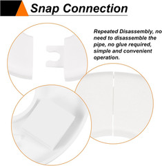 2Pcs Wall Split Flange 51Mm/2″ Self-Adhesive Plumbing Cover Plates ABS Plastic r
