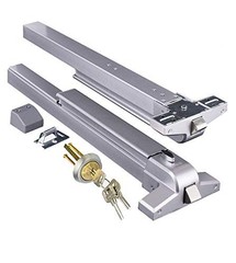 Stainless Steel Panic Exit Bar with Exterior Lever Lock – Emergency Door Push Ha