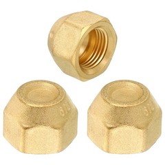 3/8″ Brass Flare Cap 3Pcs SAE Flare Fitting 45 Degree 5/8-18UNF Female Thread