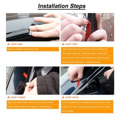 4pcs Outside Mount Dark Smoke Window Rain Guards Visors for 07-18 Patriot 94359