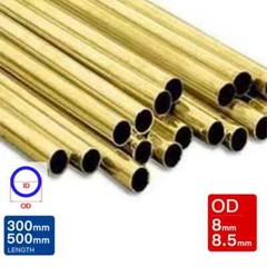 Brass Tube Piping Thin Length 300 500mm OD 8mm 8.5mm Hollow Straight Round Kit