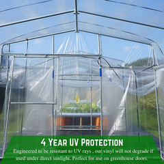 – Clear Vinyl Sheeting – 15 Mil – (4’6″ X 25′) – Vinyl Plastic Sheeting, Clear V