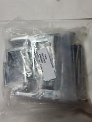 Metpar Bathroom Stall 1″ 2 Ear U Crome Bracket Hardware Kit 4 Set 77030 12360