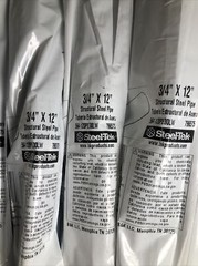 Steeltek Structural Steel pipe 3/4”x12 10pcs. Plumbing Pieces Metal NIB