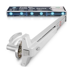IRONWALLS Push Bar Panic Exit Device with Alarm & Exterior Lever, 70cm/27.5̶