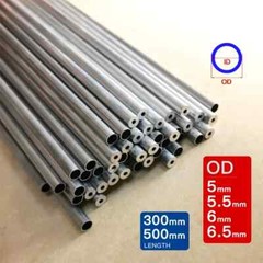 Aluminum Pipe Hollow Straight Round Tube 5 5.5 6 6.5mm Length 300 500mm 6063