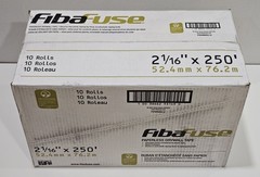 1 Box Of 10 Rolls FibaFuse 2-1/16″x 250′ White Paperless Drywall Joint Tape