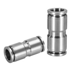 Pneumatic Push in Fitting Connector Elbow Tee Straight Air Line Stainless Steel