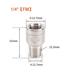BSP Male to Female Stainless Fitting Adapter Connector 1/8 1/4 3/8 1/2 3/4 to 2