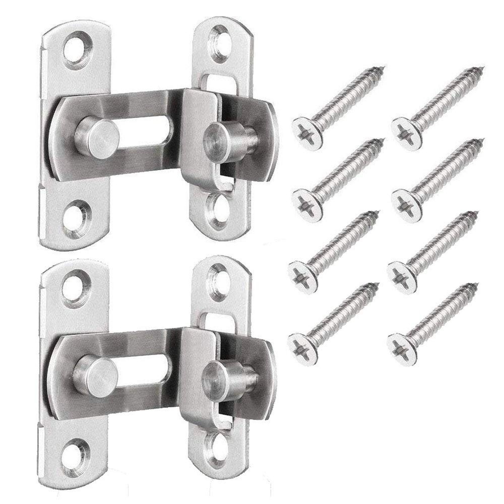 (2 pcs) The 90 Door Buckle Bolt barn Door Lock Right Angle Bending Latch hasp…