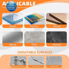 Double Sided 1.18 inches x 1.96 x 0.11 inches, Pack of 48 Rectangles