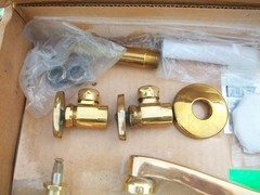 Chicago Faucets Gold Sink Faucet Adjustable Centers. 12” As/Is READ