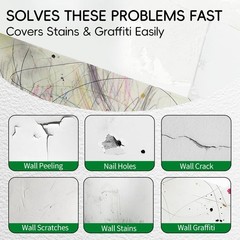 Wall Repair Paste 350g, White Drywall Spackle Wall Filler for Cracks, Holes, …