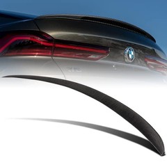 Black Real Carbon Fiber P-Style Rear Trunk Spoiler Wing for 2015-19 BMW X6 F16