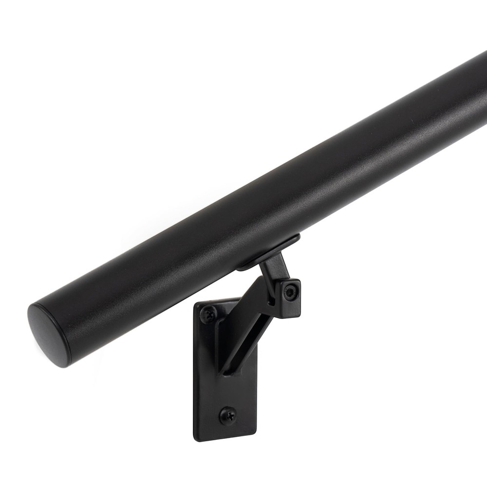 5 FT Handrails Kit for Indoor Outdoor Stairs，Modern 5 FT, Matte Black