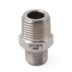 1pc 3/8″ BSPT Male to 1/2″ NPT Male 304 Stainless Hex Nipple Pipe Fitting