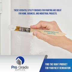 Pro Grade – Chip Paint Brushes – 96 Ea 1/2 Inch Chip Paint Brush Light Brown
