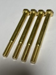 5/16″-18 x 3-1/2″ Brass UNC Hex Cap Screw QTY 4 (25JL182)