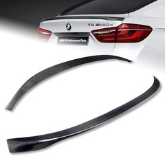 Black Real Carbon Fiber Performance Rear Trunk Spoiler for 2015-2017 BMW X6 F16