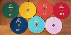 7-Step Diamond Polishing Pads Quartz Engineered Stone Wet Polishing