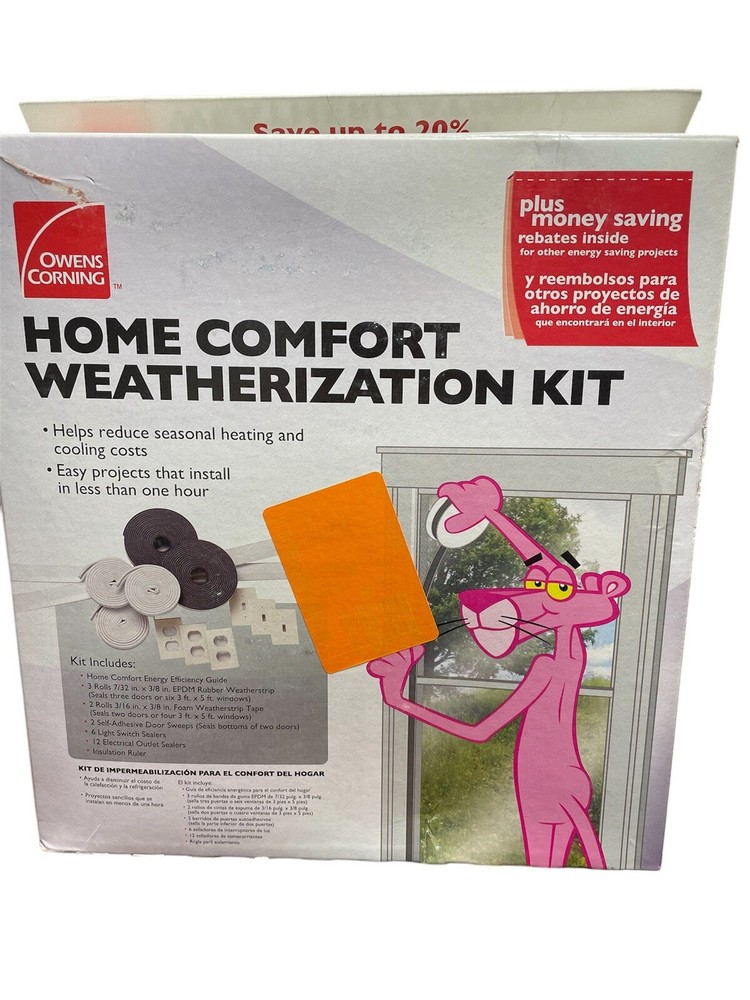 Owens Corning 50075 Home Comfort Weatherstrip Weatherization Insulation Kit