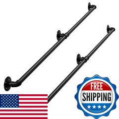 Dameing 2 Pack 6Ft Metal Stair Handrail Kit 440Lb Load Capacity Non-Rust Hand