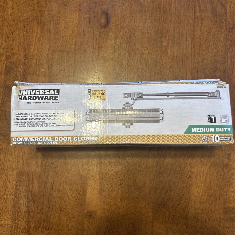 Universal Hardware Medium-Duty Bronze Commercial Door Closer UH4052