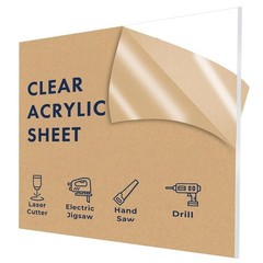 Clear Acrylic Sheet 12 in x 48 in – Crystal Clear, Strong, Shatter-Proof, Light