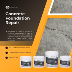 Concrete Foundation Crack Repair Kit, with Automatic Injector, High Performance,