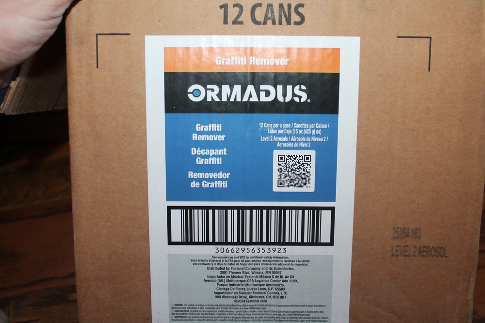 20oz (15oz Net Fill) Aerosol ORMADUS Graffiti Remover CASE of 10
