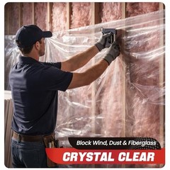 12’x100′ Clear Plastic Sheeting 10 Mil Heavy Duty UV Tear-Proof
